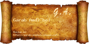 Garab Amábel névjegykártya